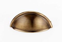 Alno Creations Cup 3" (76mm) Center to Center, Overall Length 3-3/4" Antique English Cabinet Pull/Handle