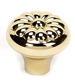 Alno Creations Bella Knob 1-1/4" (32mm) Overall Length in Polished Brass