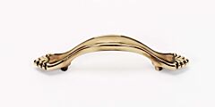 Alno Creations Bella 3" (76mm) Center to Center, Overall Length 5" Polished Antique Cabinet Pull/Handle