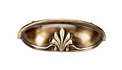 Alno Creations Bella 3" (76mm) Center to Center, Overall Length 4-3/4" Antique English Cup Pull/Handle