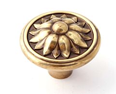 Alno Creations Fiore Knob 1-1/2" (38mm) Overall Length in Polished Antique