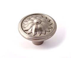 Alno Creations Fiore Knob 1-1/2" (38mm) Overall Length in Satin Nickel