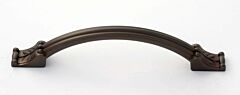 Alno Creations Fiore 4" (102mm) Center to Center, Overall Length 5-1/4" Chocolate Bronze Cabinet Pull/Handle