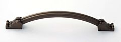 Alno Creations Fiore 6" (152mm) Center to Center, Overall Length 7-5/8" Chocolate Bronze Cabinet Pull/Handle
