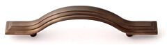 Alno Creations Geometric 3" (76mm) Center to Center, Overall Length 5" Chocolate Bronze Cabinet Pull/Handle