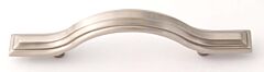 Alno Creations Geometric 3" (76mm) Center to Center, Overall Length 5" Satin Nickel Cabinet Pull/Handle