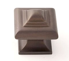 Alno Creations Geometric Knob 1-1/4" (32mm) Overall Length in Chocolate Bronze