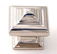 Alno Creations Geometric Knob 1-1/4" (32mm) Overall Length in Polished Nickel