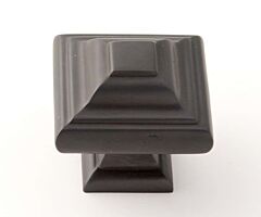 Alno Creations Geometric Chocolate Bronze Knob 1-1/4" (32mm) Overall Length