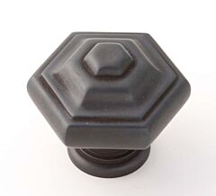 Alno Creations Geometric in Bronze 1-1/4" (32mm) Overall Length Cabinet Hardware Knob