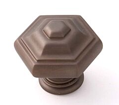 Alno Creations Chocolate Bronze Geometric Knob 1-1/4" (32mm) Overall Length