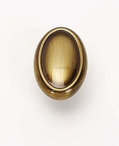 Alno Creations Classic Traditional Oval Knob 1-1/2" (38mm) Overall Length in Antique English