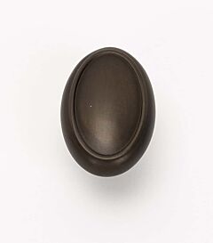 Alno Creations Classic Traditional Oval Knob 1-1/2" (38mm) Overall Length in Chocolate Bronze