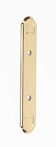 Alno Creations Classic Traditional Backplate 3" (76mm) Center to Center, Overall Length 7-3/4" in Polished Brass