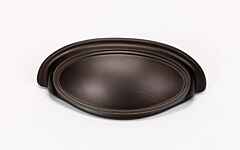 Alno Creations Classic Traditional 3" (76mm) Center to Center, Overall Length 3-3/4" Chocolate Bronze Cup Pull/Handle