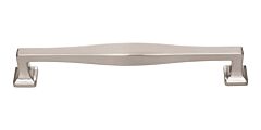 Atlas Homewares Kate D-Handle Pull 6-5/16" (160mm) Center to Center, Overall Length 6-31/32" Brushed Nickel Cabinet Hardware Pull/Handle