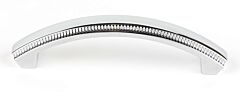 Alno Creations Regal 3-1/2" (89mm) Center to Center, Overall Length 4-1/4" Polished Chrome Cabinet Pull/Handle
