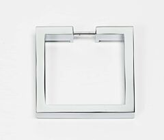 Alno Creations Convertible Square Cabinet Ring Pull 2" (51mm) Overall Diameter in Polished Chrome
