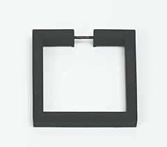 Alno Creations Convertible Square Cabinet Ring Pull 3" (76mm) Overall Diameter in Matte Black