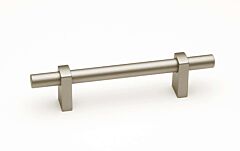 Alno Creations Vita Bella 4" (102mm) Center to Center, Overall Length 5-31/32" Matte Nickel Cabinet Pull/Handle