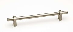 Alno Creations Vita Bella 8" (203mm) Center to Center, Overall Length 9-31/32" Matte Nickel Cabinet Pull/Handle