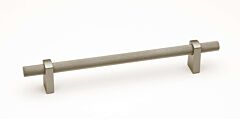 Alno Creations Vita Bella 6" (102mm) Center to Center, Overall Length 7-31/32" Matte Nickel Cabinet Pull/Handle