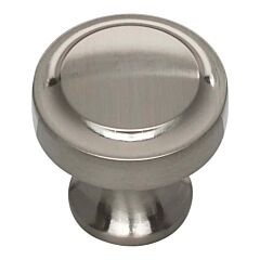 Atlas Homewares Bradbury Round Brushed Nickel Cabinet Hardware Knob, 1-1/4 Diameter