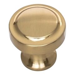 Atlas Homewares Bradbury Round Warm Brass Cabinet H1ardware Knob, 1-1/4 Diameter