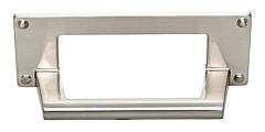 Atlas Homewares Bradbury Cup Pull 3" (76mm) Center to Center, Overall Length 4-5/16" Brushed Nickel Cabinet Hardware Pull/Handle