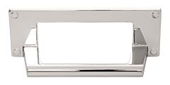 Atlas Homewares Bradbury Cup Pull 3" (76mm) Center to Center, Overall Length 4-5/16" Polished Chrome Cabinet Hardware Pull/Handle