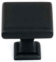 Alno Creations Manhattan Square Knob 1-1/4" (32mm) Overall Length in Matte Black