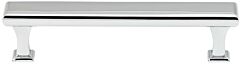 Alno Creations Manhattan 4" (102mm) Center to Center, Overall Length 4-3/4" Polished Chrome Cabinet Pull/Handle