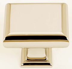 Alno Creations Manhattan Square Knob 1-3/4" (44mm) Overall Length in Polished Brass No Lacquer