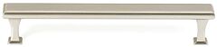 Alno Creations Manhattan 6" (152mm) Center to Center, Overall Length 6-3/4" Satin Nickel Cabinet Pull/Handle