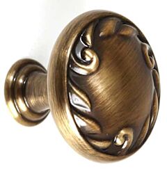 Alno Creations Ornate Knob 1-1/4" (32mm) Overall Length in Antique English