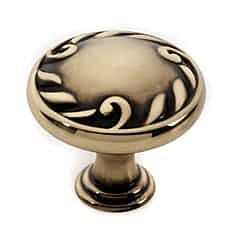 Alno Creations Ornate Knob 1-1/2" (38mm) Overall Length in Polished Antique