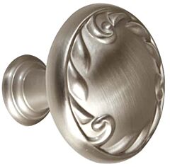 Alno Creations Ornate Knob 1-1/2" (38mm) Overall Length in Satin Nickel