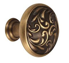 Alno Creations Ornate Cabinet Hardware Knob 1-1/2" (38mm) Overall Length in Antique English Matte