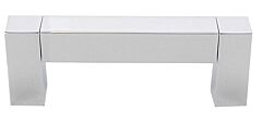 Alno Creations Block 3" (76mm) Center to Center, Overall Length 3-5/8" Polished Chrome Cabinet Pull/Handle