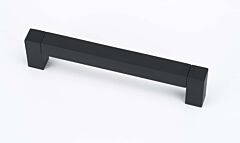 Alno Creations Block 6" (152mm) Center to Center, Overall Length 6-5/8" Matte Black Cabinet Pull/Handle