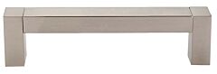 Alno Creations Block 6" (152mm) Center to Center, Overall Length 6-5/8" Satin Nickel Cabinet Pull/Handle