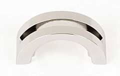 Alno Creations Slit Top 1-1/2" (38mm) Center to Center, Overall Length 2" Polished Nickel Cabinet Pull/Handle