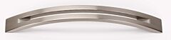 Alno Creations Slit Top 6" (152mm) Center to Center, Overall Length 7-3/8" Satin Nickel Cabinet Pull/Handle