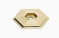 Alno Creations Nicole Knob Backplate 1-13/16" (46mm) Overall Length in Polished Brass