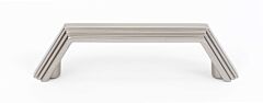 Alno Creations Nicole 3" (76mm) Center to Center, Overall Length 3-5/8" Satin Nickel Cabinet Pull/Handle