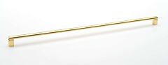 Alno Creations Vogue 18" (457mm) Center to Center, Overall Length 18-1/2" Unlacquered Brass Cabinet Pull/Handle
