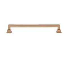 Atlas Homewares Erika Style 7-9/16" (192mm) Center to Center, Overall Length 8-3/8" (213mm) Warm Brass, Cabinet Hardware Pull/Handle