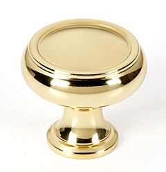 Alno Creations Charlie's Knob 1-1/4" (32mm) Overall Length in Polished Brass