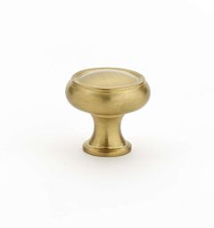 Alno Creations Charlie's Knob 1-1/4" (32mm) Overall Length in Satin Brass