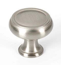 Alno Creations Charlie's Knob 1-1/4" (32mm) Overall Length in Satin Nickel